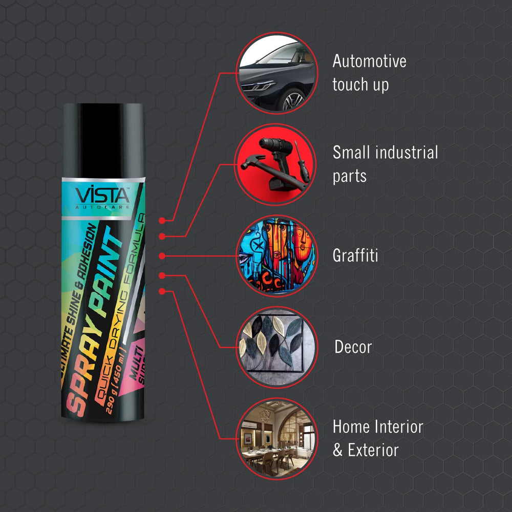 Vista Spray Paint Black Glossy 400 ML