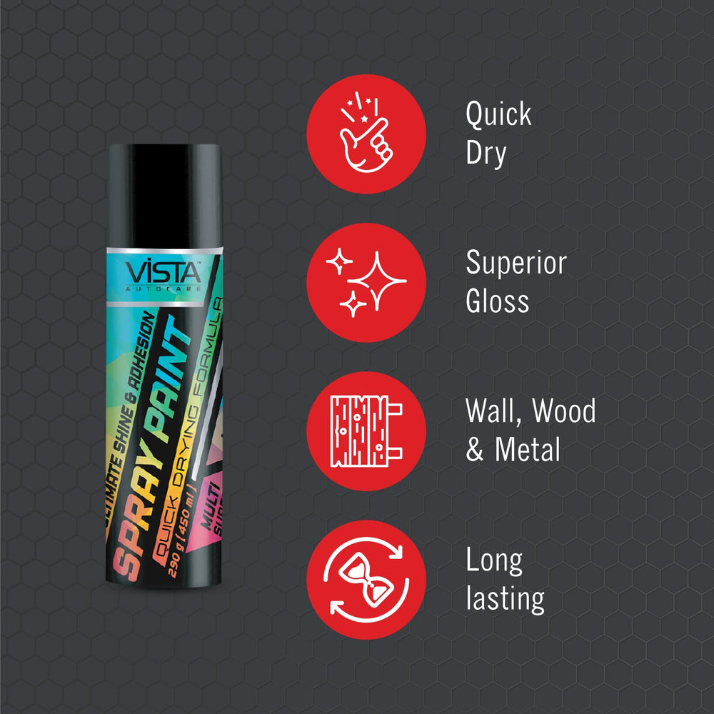 Vista Spray Paint Black Glossy 400 ML