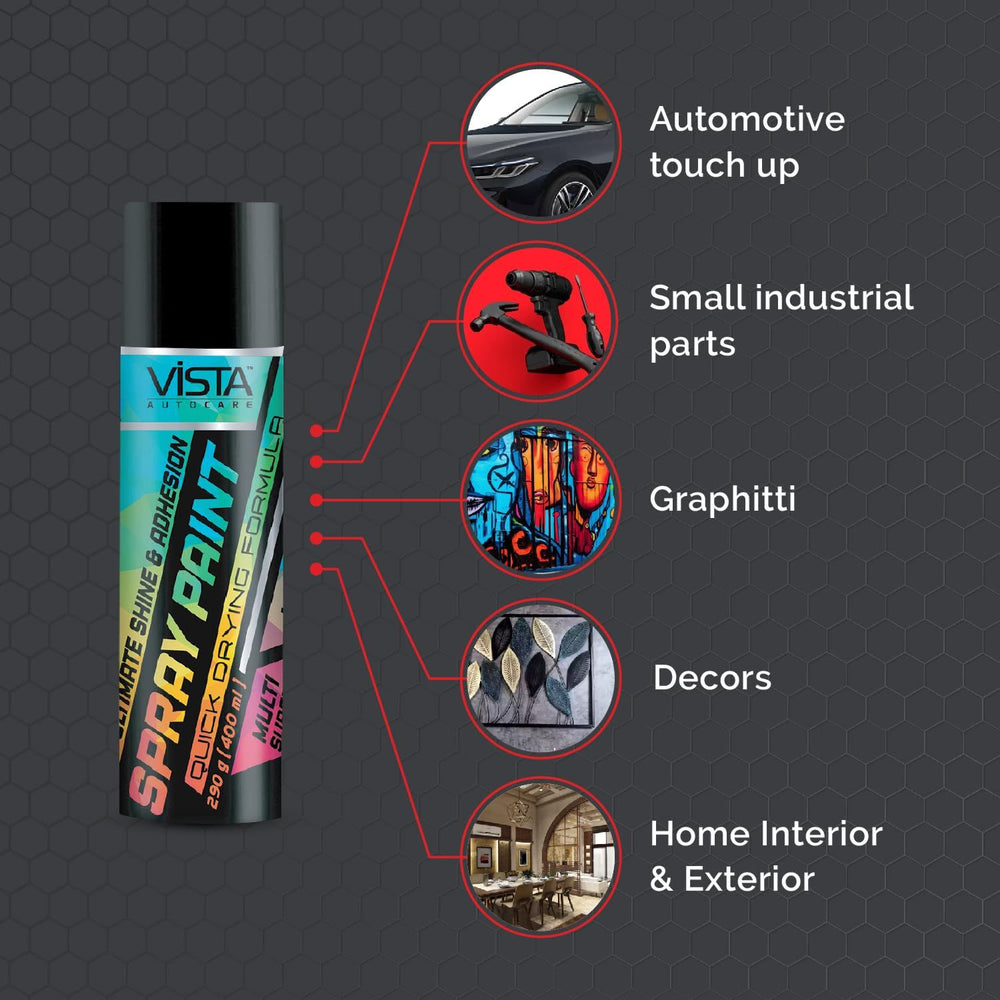 Vista Spray Paint Black Matte 400 ML