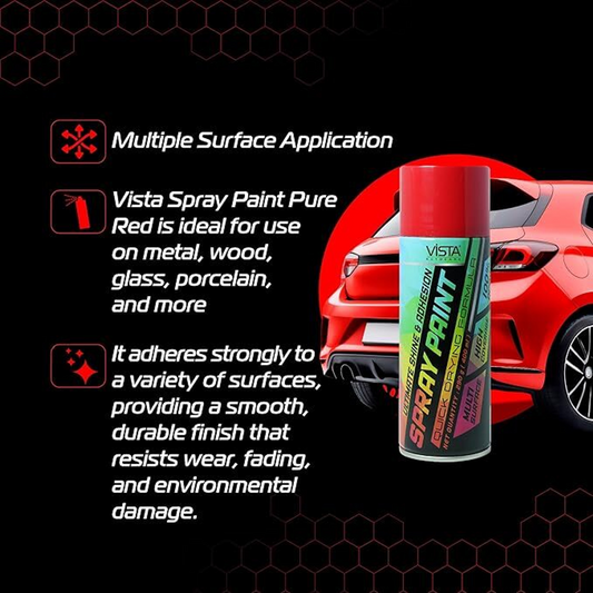 Vista Spray Paint Pure Red 400 ML