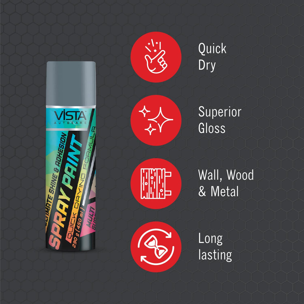 Vista Spray Paint Silver 400 ML