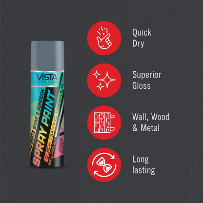 Vista Spray Paint Silver 400 ML
