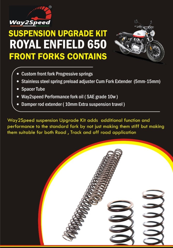Way2speed Royal Enfield 650 Suspension Upgrade