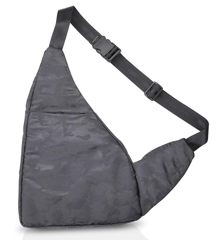 Wing Crossbody Black Camo Sling Bag for Travel, Biking, Hiking, Trekking and Everyday Use by Guardian Gears