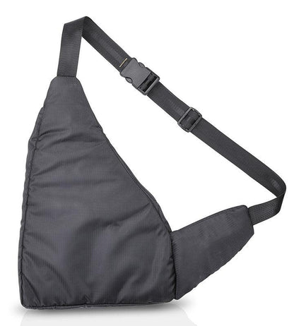 Wing Crossbody Charcoal Black Sling Bag for Travel, Biking, Hiking, Trekking and Everyday Use by Guardian Gears