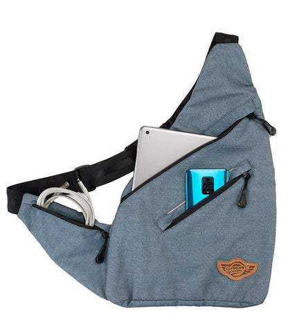 Wing Crossbody Denim Blue Sling Bag for Travel