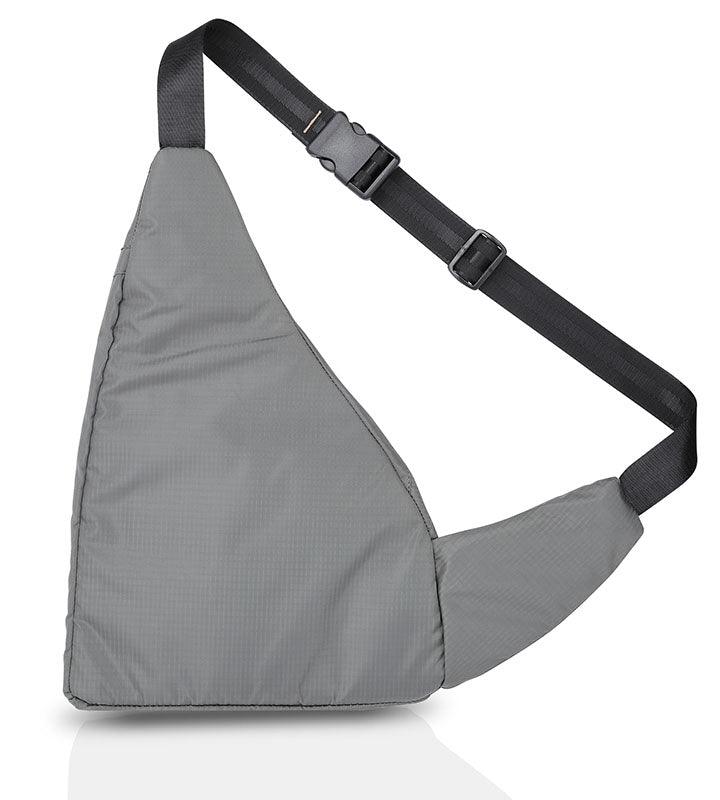 Wing Crossbody Grey Sling Bag for Travel, Biking, Hiking, Trekking and Everyday Use by Guardian Gears