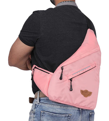 Wing Crossbody Pink Sling Bag for Travel, Biking, Hiking, Trekking & Everyday Use by Guardian Gears