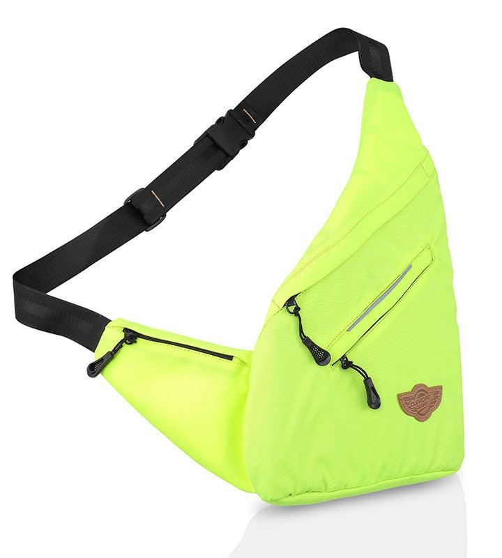 Wing Crossbody Flo Green Sling Bag for Travel, Biking, Hiking, Trekking and Everyday Use by Guardian Gears