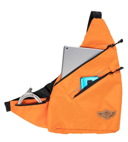 Wing Crossbody Tangy Orange Sling Bag for Travel, Biking, Hiking, Trekking and Everyday Use by Guardian Gears