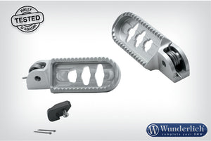 Wunderlich BMW GS Ergonomics - Footpegs (25mm Lowered) - Titanium - 25910-203