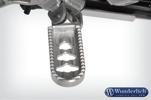 Wunderlich BMW GS Ergonomics - Footpegs (25mm Lowered) - Silver - 25910-201