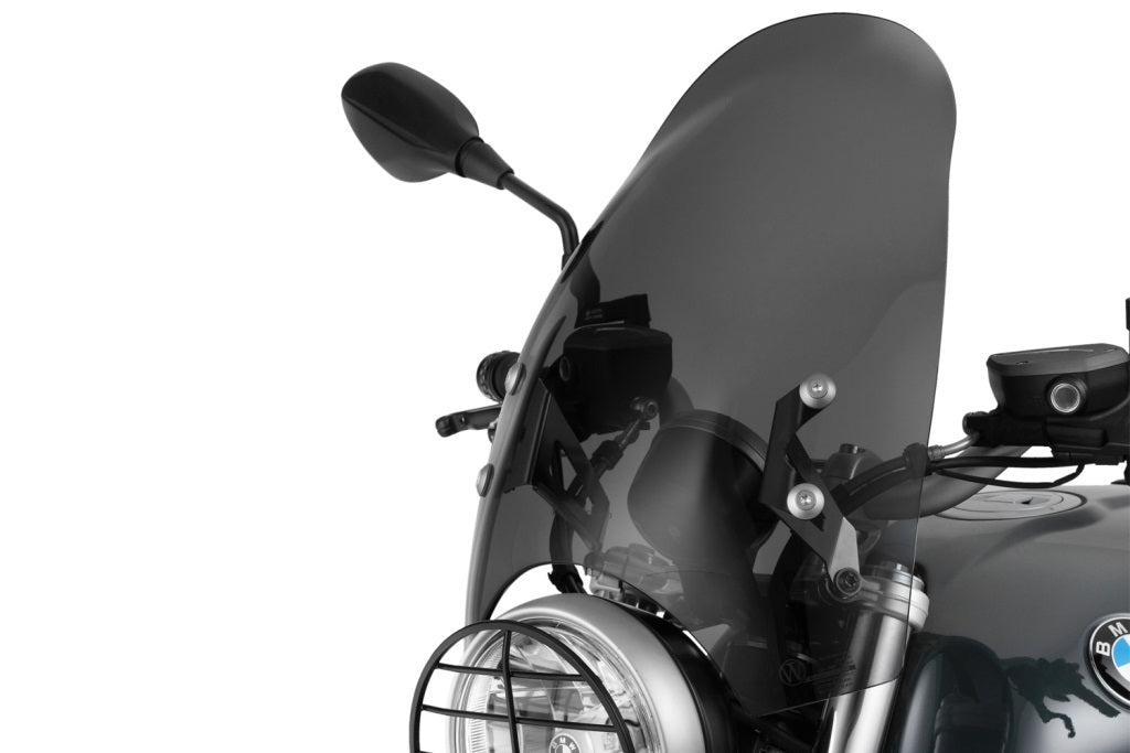 Wunderlich BMW R NineT Screens - Roadster Touring Screen (Height 420mm) - Smoked Grey - 30472-102