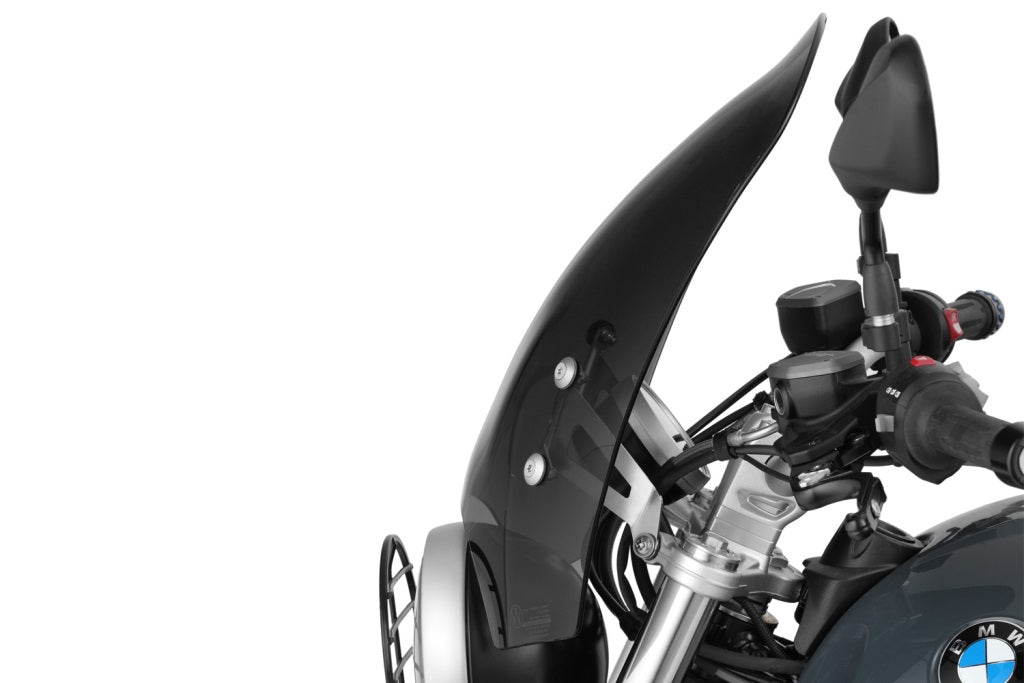 Wunderlich BMW R NineT Screens - Roadster Touring Screen (Height 420mm) - Smoked Grey - 30472-102