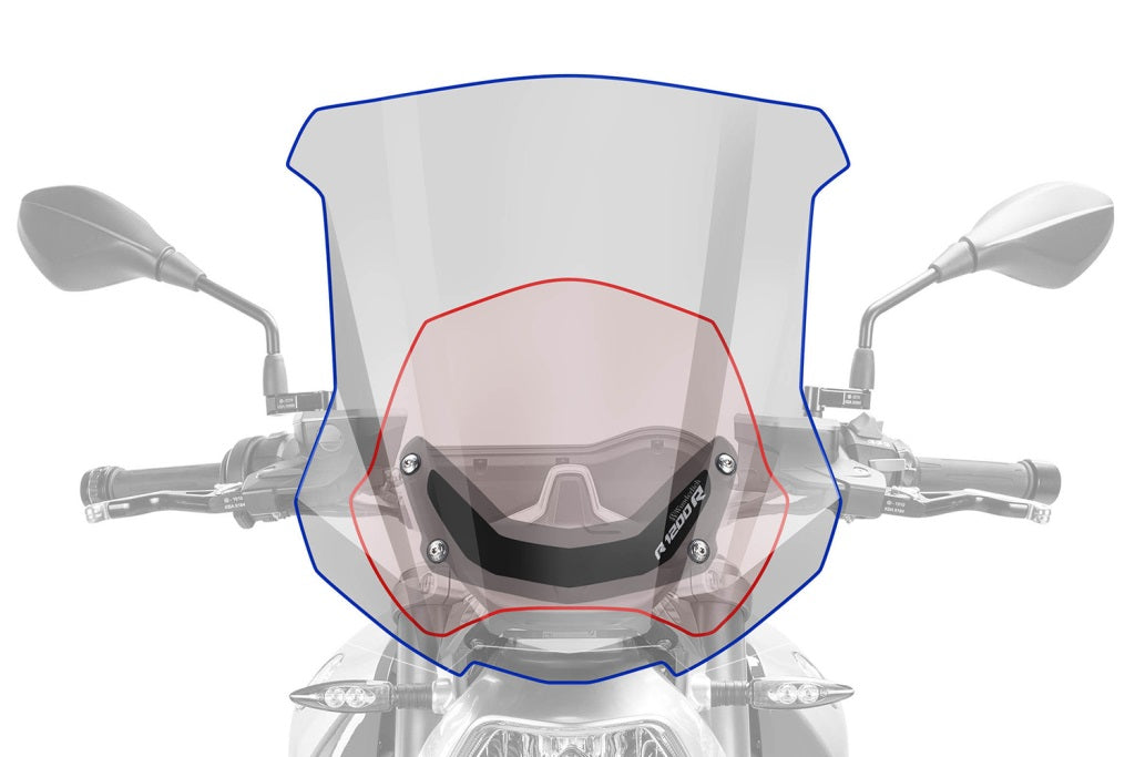 Wunderlich BMW R1200R Screens - Touring(Smoked Grey)-30450-102