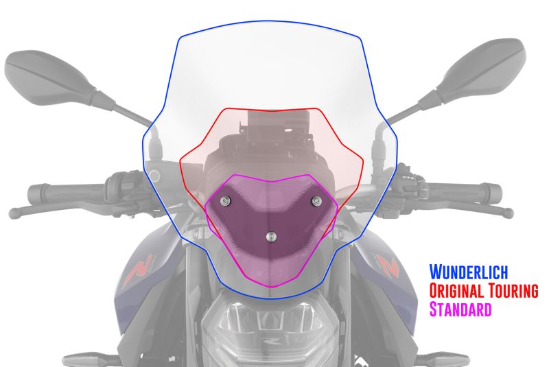 Wunderlich Marathon Windshield BMW F 900 R - Clear - 30741-005