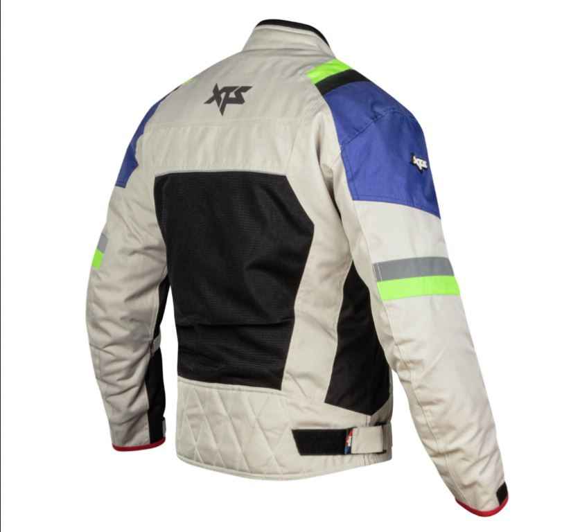 XTS Speedway Riding Jacket - Off White Blue Green