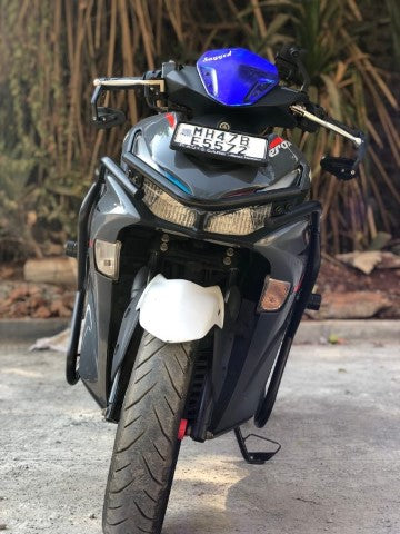 Yamaha Aerox 155 Crash Guard - Stainless Steel - Black - BS AUTO - Riders Junction