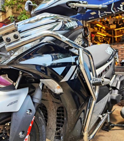 Yamaha Aerox 155 Crash Guard - Stainless Steel - SS Finish - Riders Junction