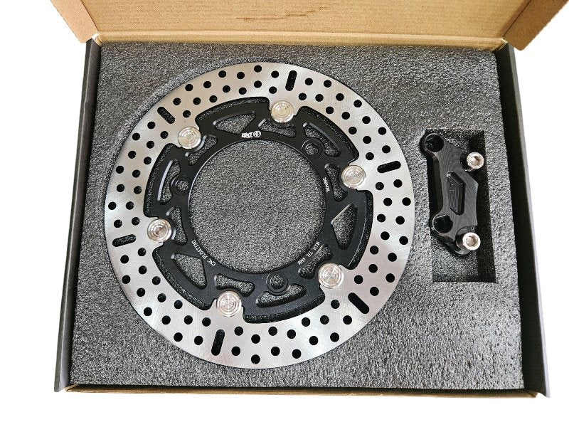Yamaha Aerox Accessories India Yamaha Aerox 260mm Imported Disc Plate CNC Floating Brake Disc Plate (Black)