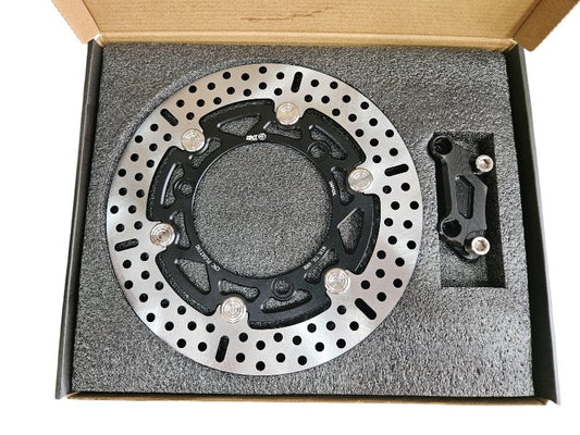 Yamaha Aerox Accessories India Yamaha Aerox 260mm Imported Disc Plate CNC Floating Brake Disc Plate (Black)