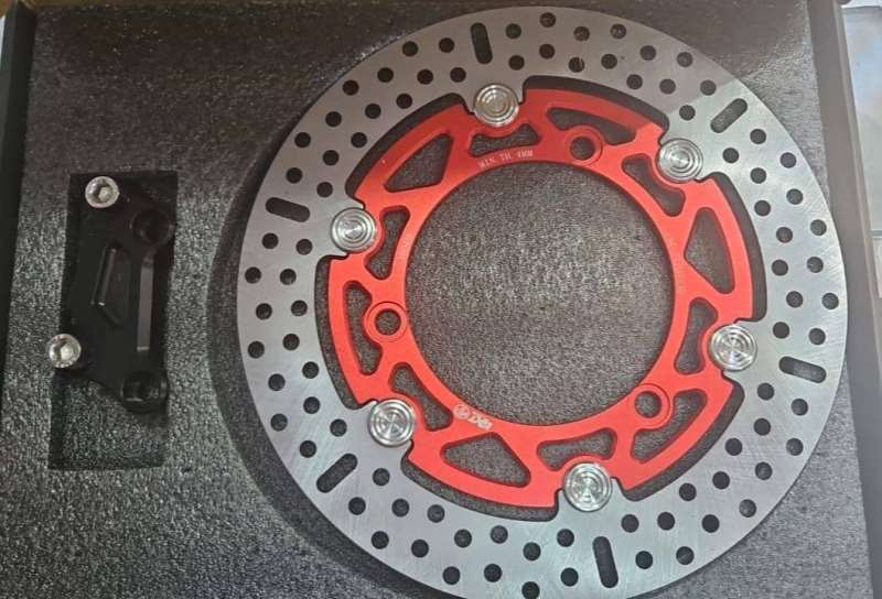 Yamaha Aerox Accessories India Yamaha Aerox 260mm Imported Disc Plate CNC Floating Brake Disc Plate (Red)
