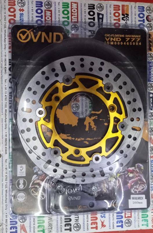 Yamaha Aerox Accessories India Yamaha Aerox CNC Disc Plate Front-Golden