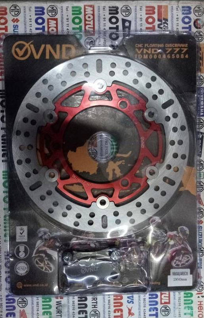 Yamaha Aerox Accessories India Yamaha Aerox CNC Disc Plate Front-Red