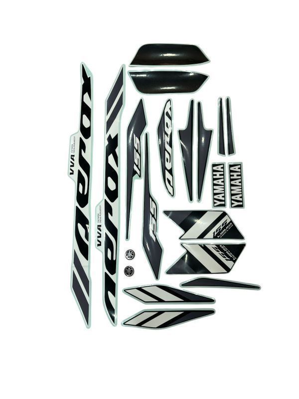 Yamaha Aerox Accessories India Yamaha Aerox Decal Sticker Set Full Body (Black Metallic)