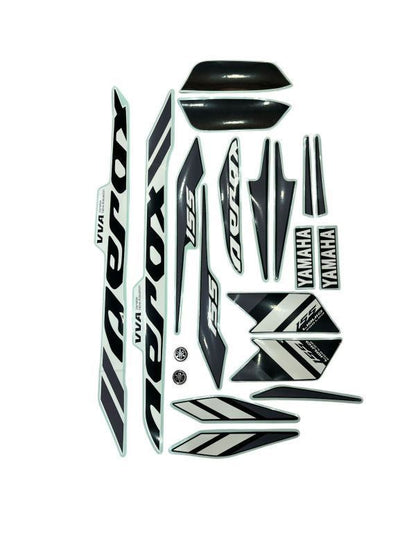 Yamaha Aerox Accessories India Yamaha Aerox Decal Sticker Set Full Body (Black Metallic)