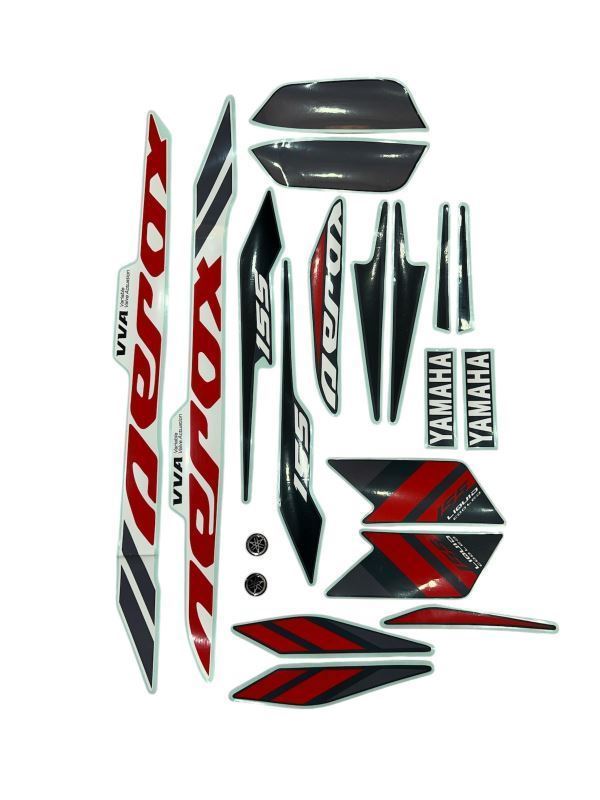 Yamaha Aerox Accessories India Yamaha Aerox Decal Sticker Set Full Body (Grey Vermillion)