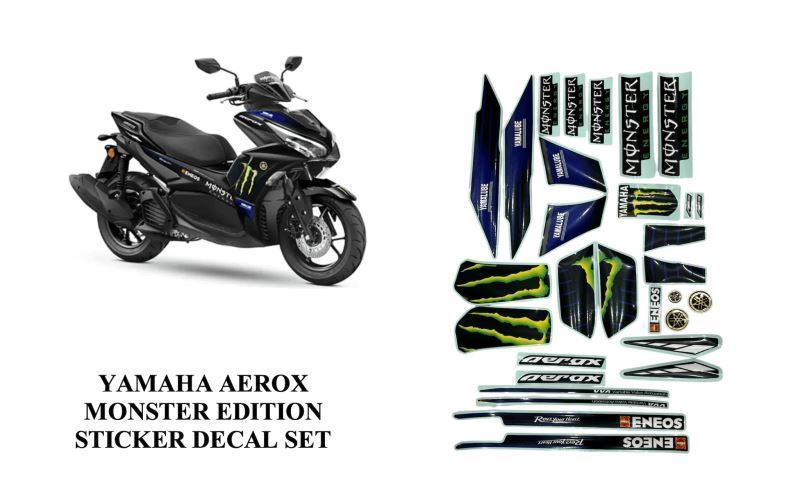 Yamaha Aerox Accessories India Yamaha Aerox Decal Sticker Set Full Body (Monster)