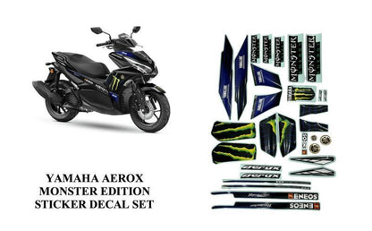 Yamaha Aerox Accessories India Yamaha Aerox Decal Sticker Set Full Body (Monster)