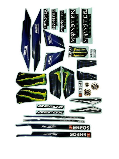 Yamaha Aerox Accessories India Yamaha Aerox Decal Sticker Set Full Body (Monster)