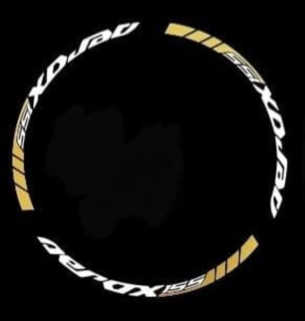 Yamaha Aerox Accessories India Yamaha Aerox Wheel Rim Tape (White Golden)
