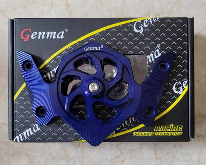 Genma Yamaha Aerox Accessories India Yamaha Aerox Windshield CNC Fan Type-Blue