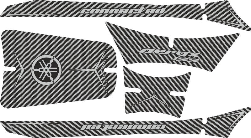 Yamaha Aerox Accessories Yamaha Aerox 155 Decals TankPad-Gray