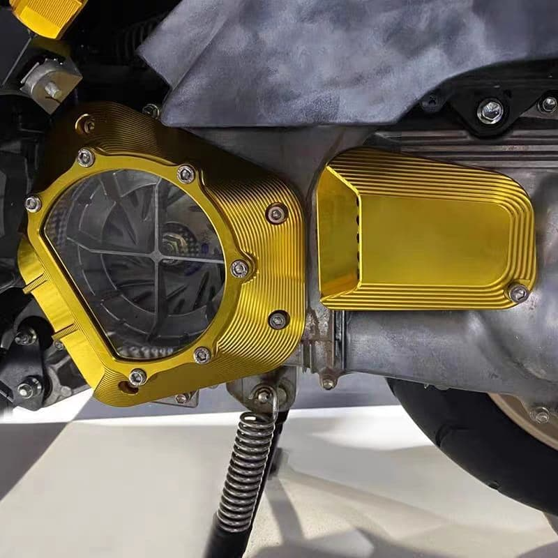 Yamaha Aerox Accessories Yamaha Aerox Clutch Cover Clear CNC CVT Cover Clear Case CNC ( Gold )