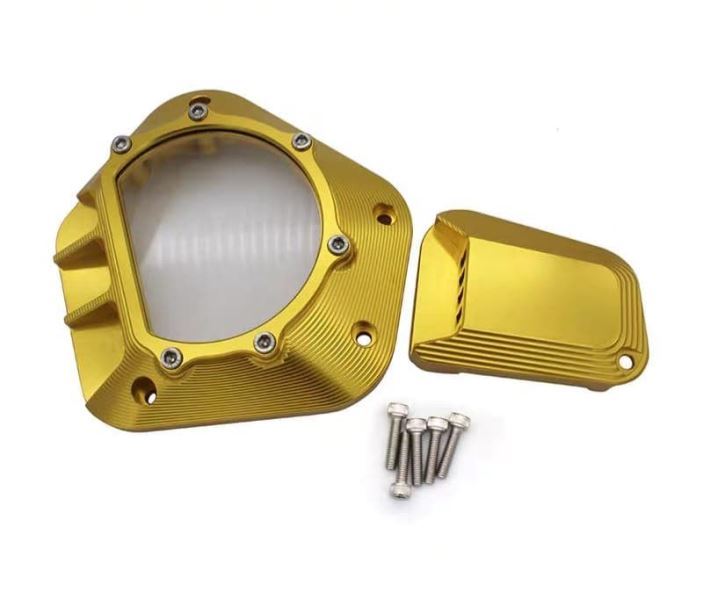 Yamaha Aerox Accessories Yamaha Aerox Clutch Cover Clear CNC CVT Cover Clear Case CNC ( Gold )