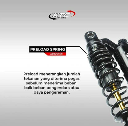 Yamaha Aerox Accessories Yamaha Aerox Rear Shock Absorber 305mm Black