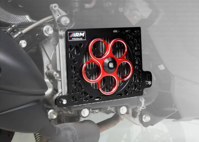 Yamaha Aerox Cnc Radiator Grill Radiator Guard Cnc ( Red )