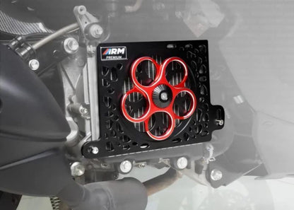 Yamaha Aerox Cnc Radiator Grill Radiator Guard Cnc ( Red )