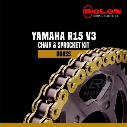 Yamaha R15 V3 Rolon Brass chain sprocket kit NARCF326