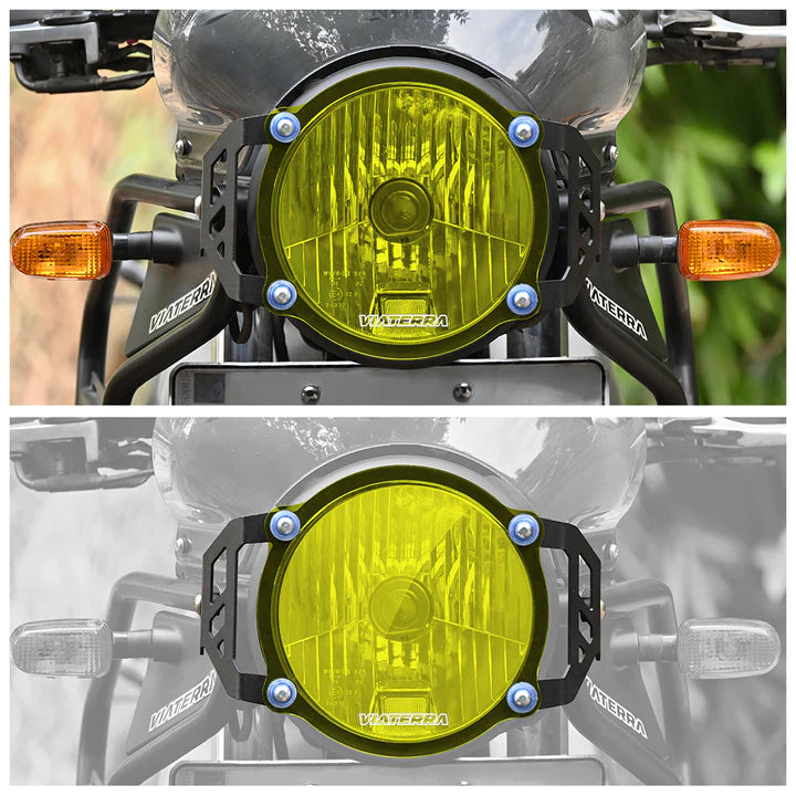 Yellow Tint Headlight Guard for RE Himalayan BS4 & BS6-2021 - ViaTerra