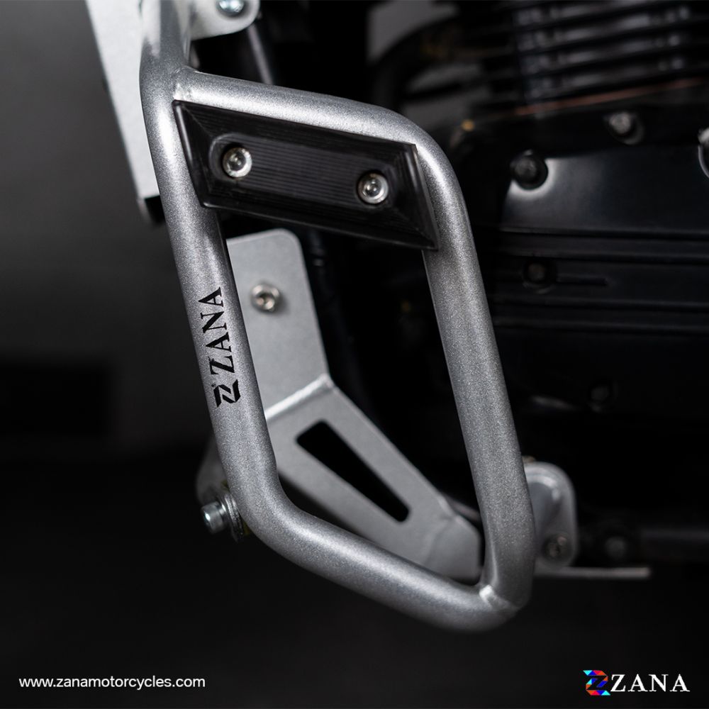 Yezdi Scrambler Silver Leg Guard with Slider