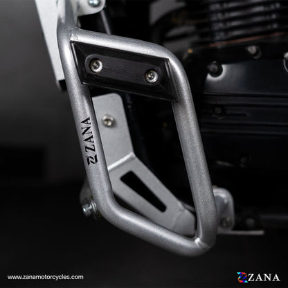 Yezdi Scrambler Silver Leg Guard with Slider