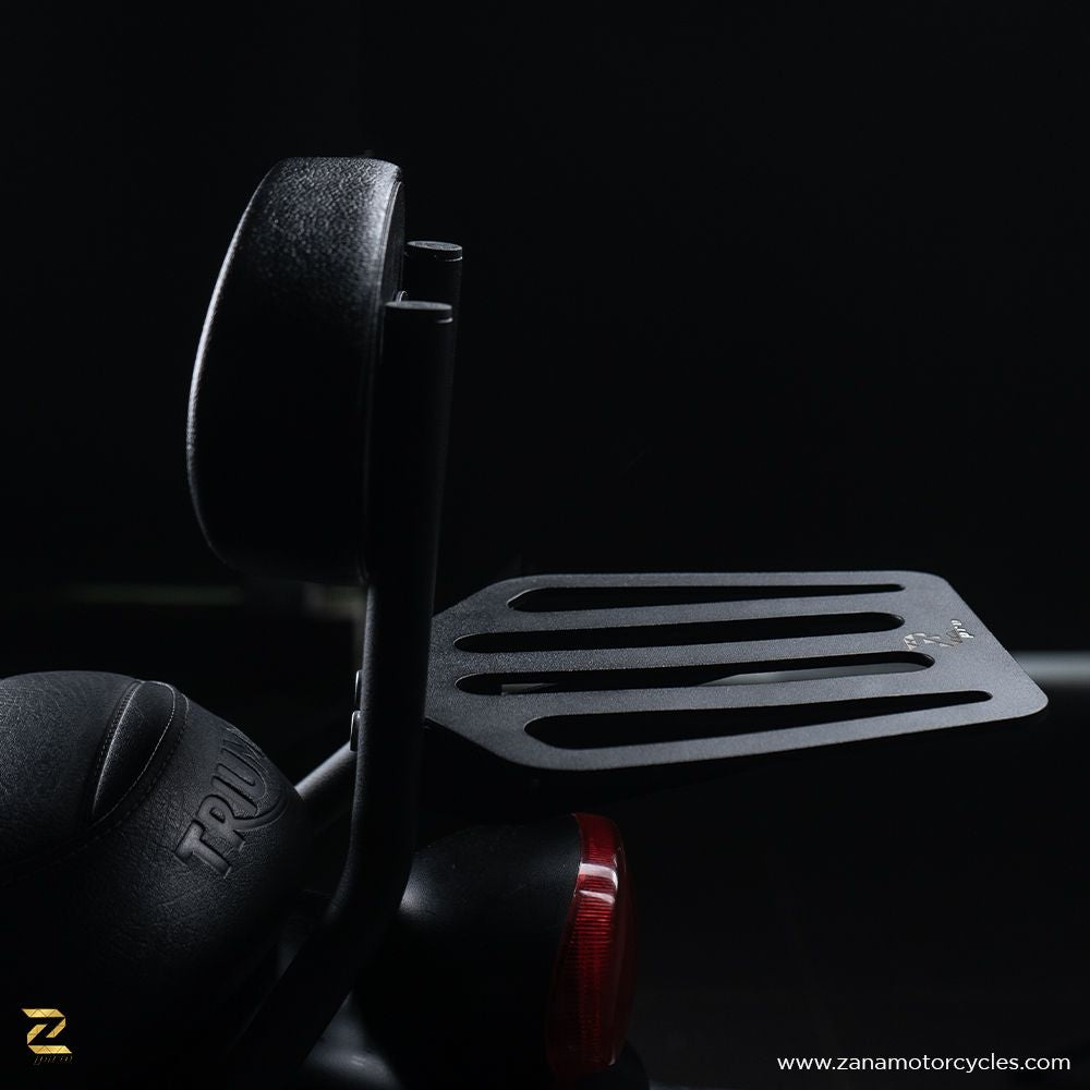 ZANA Back Rest with Parcel Shelf for Triumph Street Twin-ZP-032
