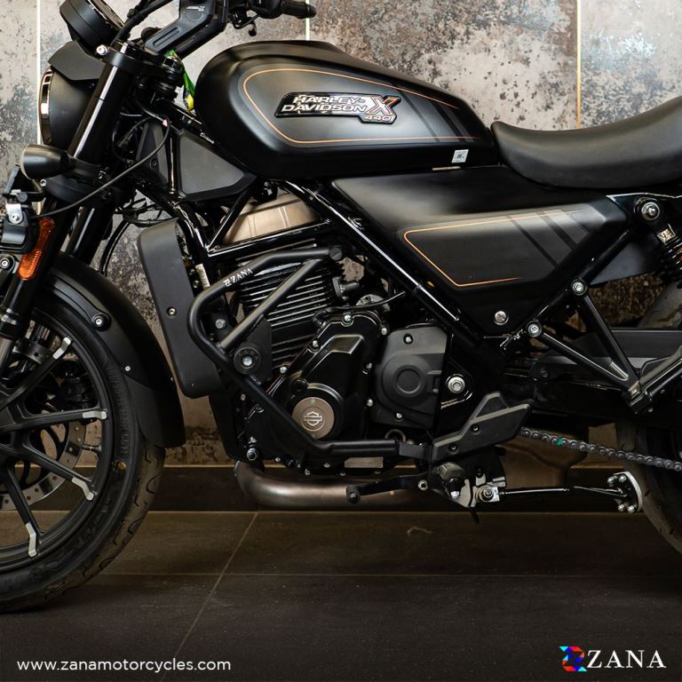 ZANA Crash Guard With Slider For Harley Davidson X440 - Black - ZI-8480