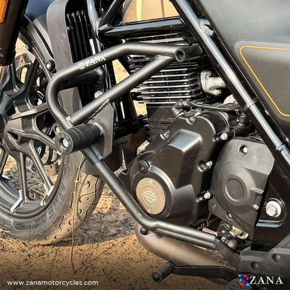 ZANA Crash Guard With Slider For Harley Davidson X440 - Black - ZI-8480 - Riders Junction