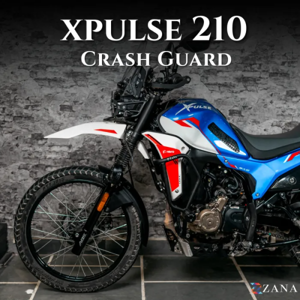 ZANA Crash Guard With Slider Texture Matt Black For X-Pulse 210-ZI-8593
